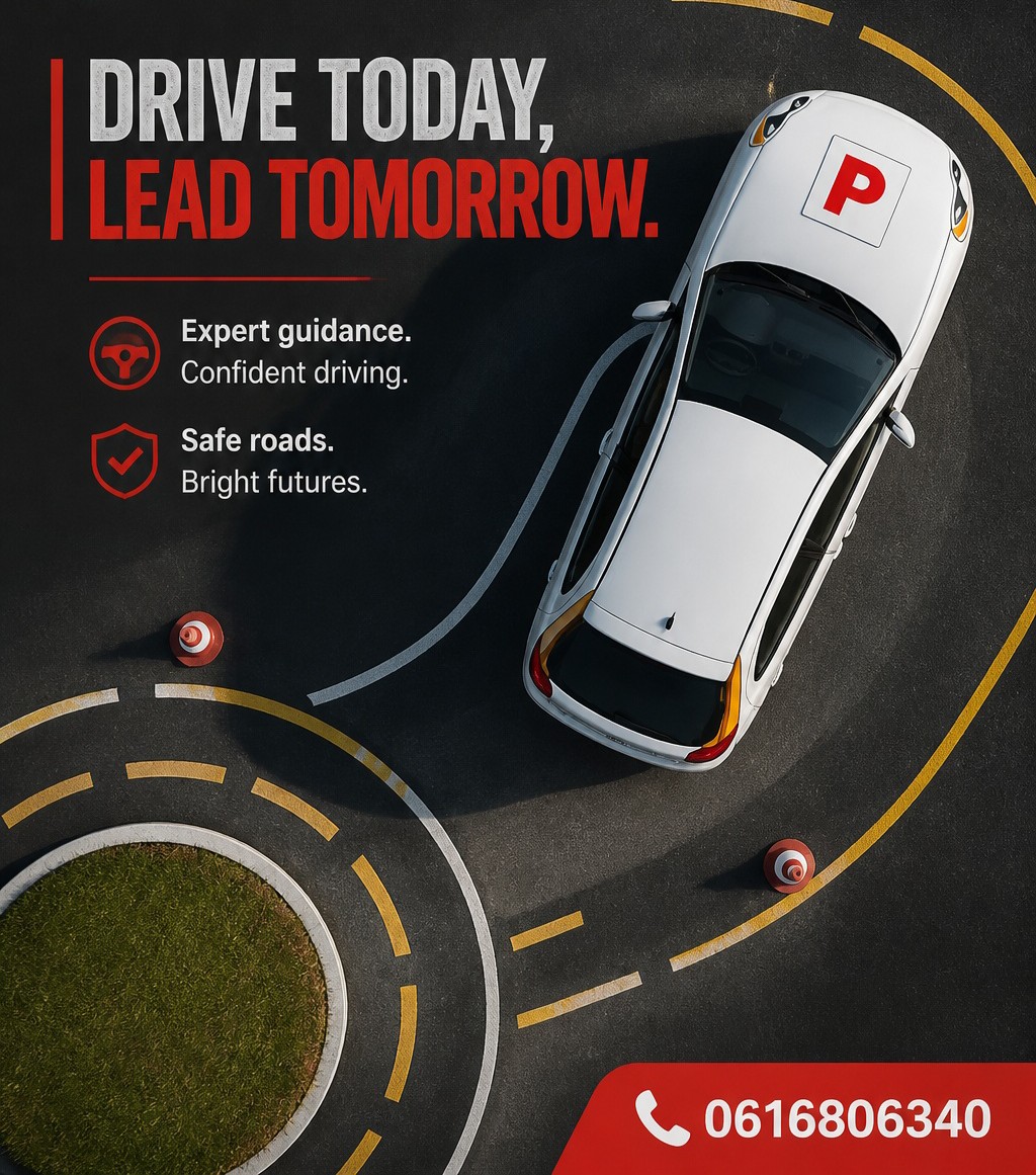 Drive today, lead tomorrow poster